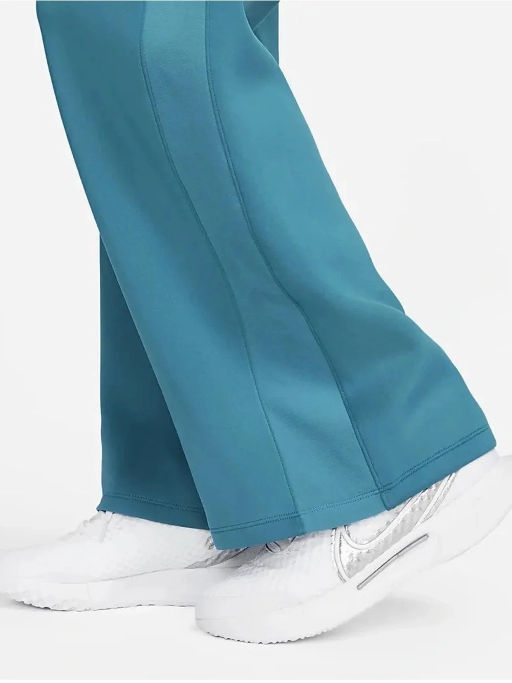 Nike court Dri-fit Women's Teal-Blue Wide-Leg Track Pants